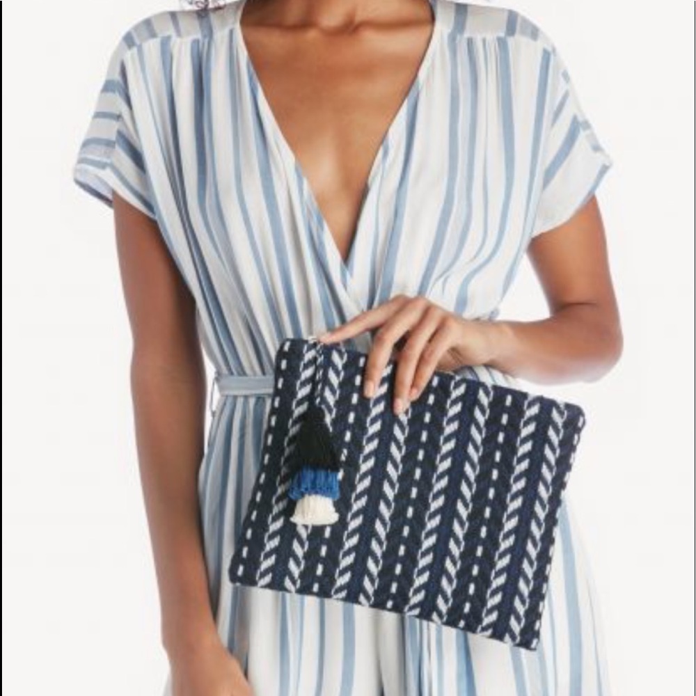 SolSociety fabric‎ embroidery pouch NWT
